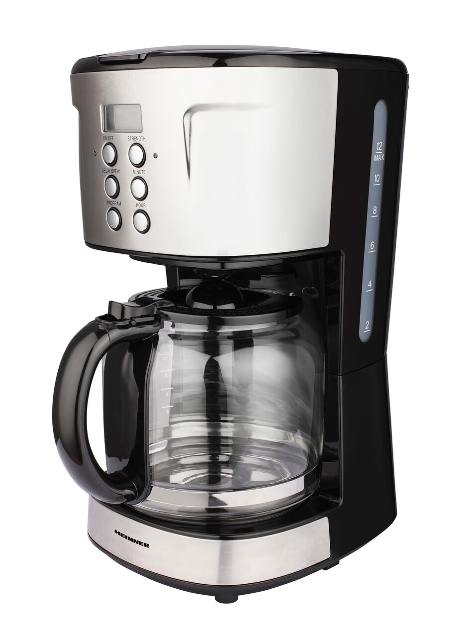 Cafetiera digitala, Heinner, 900 W, 1.5 L, negru - imagine 5